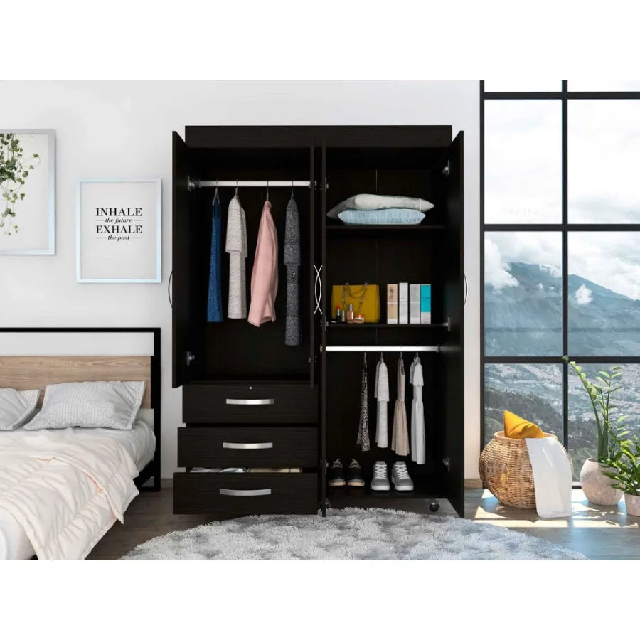 Isla Vista 3Drawer Armoire Black gue
