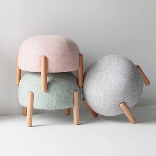 Nodic Ottomans Modern Minimalist Footrest Multifunctional Round Stool Removable Dressing Rooms Furniture Interior Decoration