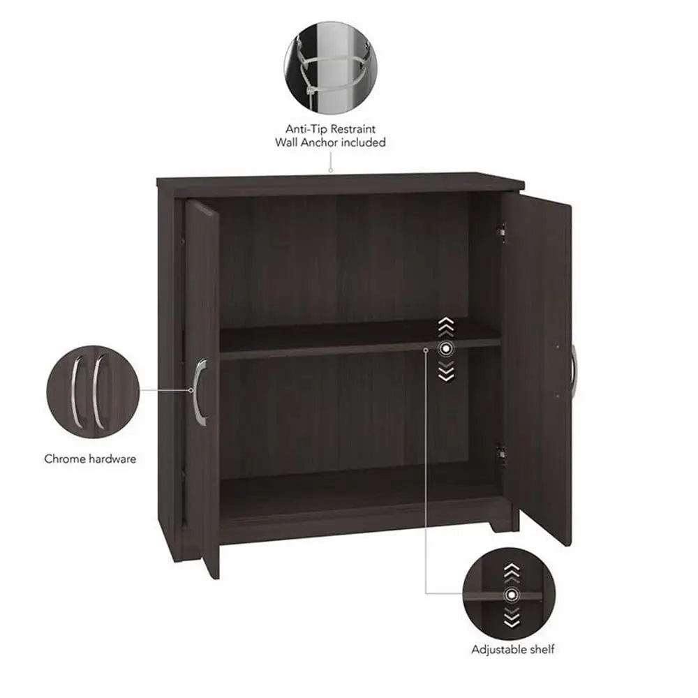 Cabot Small Storage Cabinet With Doors, Heather Gray