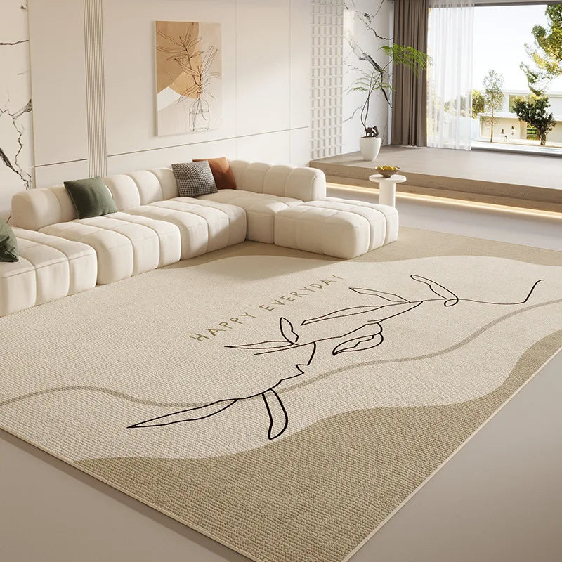 European Luxury Carpet for Living Room Bedroom, Large Area Rug Indoor Outdoor, Non-Slip Tatami Mat Floor Cover