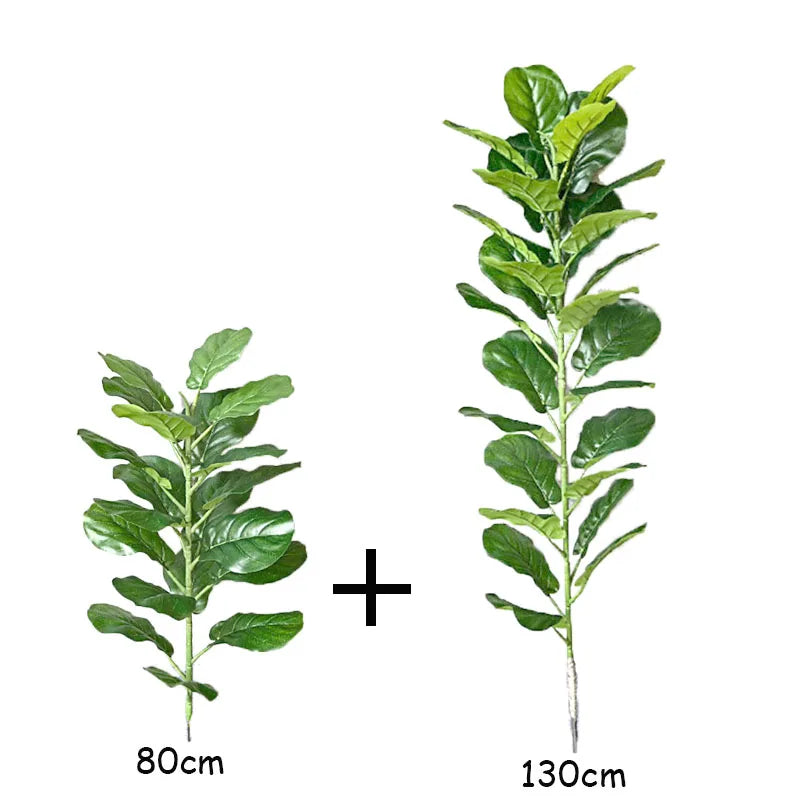70in Ficus Artificial Tree Large Tropical Plants Plastic Fake Leafs Green Real Touch Banyan Tree For Home Garden Room Shop Decor