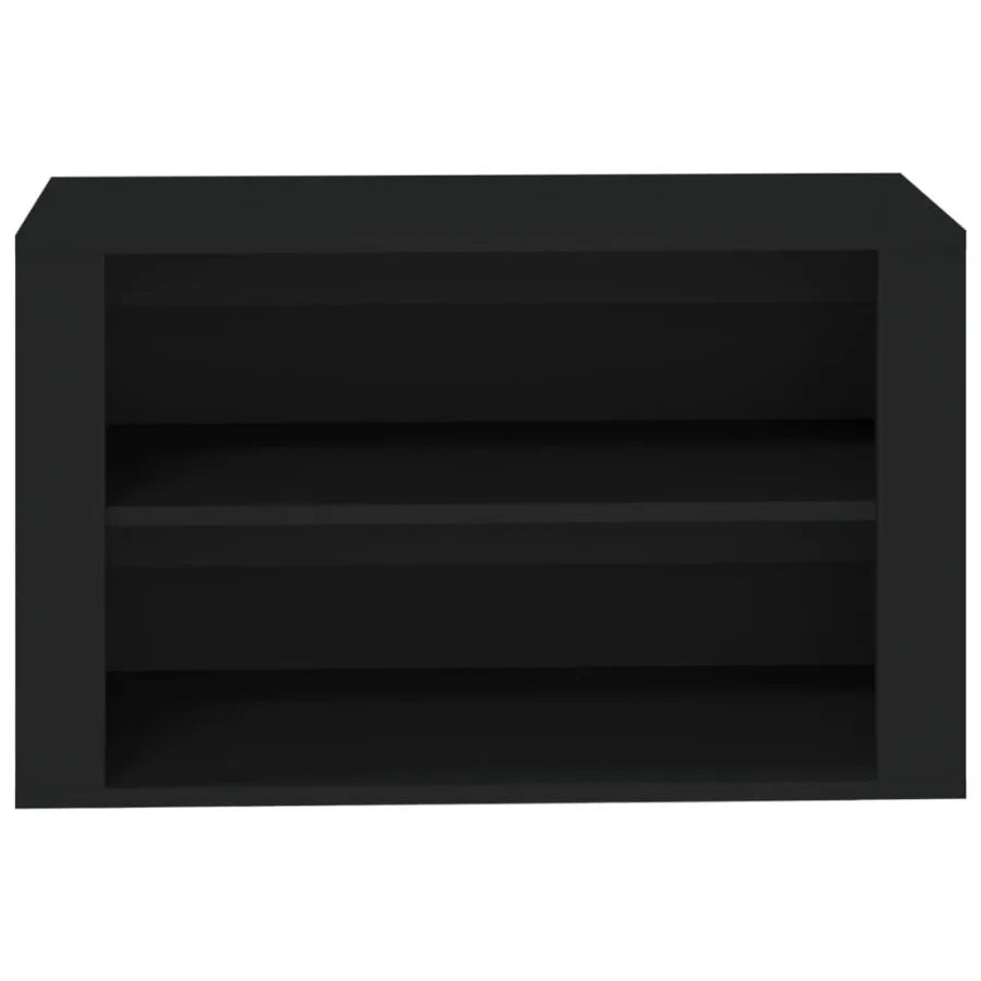 Shoe Rack Black 29.5x13.8x17.7 Engineered Wood