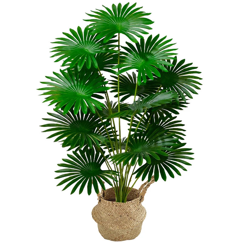 Artificial Tropical Tung Palm Tree large Floor Standing Potted Nordic Style Green Fake Plant Home Garden Decoration