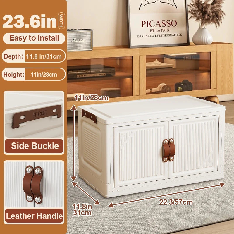 Multi-layer Multifunction Folding Living Room Cabinet Closet Organizer With Wheel Stackable Sundries Large Capacity Storage Box