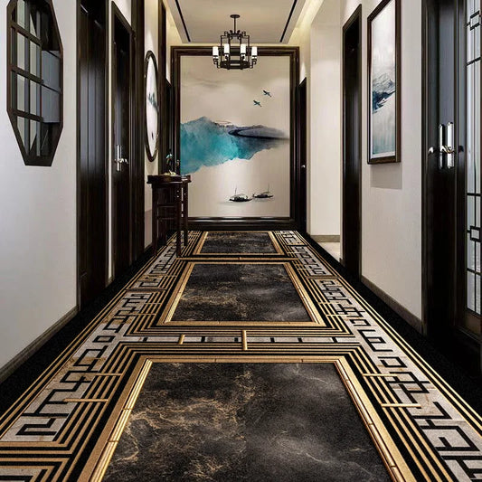 European Style Living Room Hall Carpets Luxury Long Corridor Rugs Non-slip Stairway Home Decor Mat Runner Customizable Aisle Rug