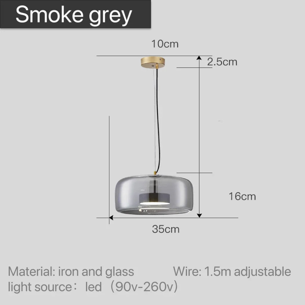Nordic Modern Restaurant Personalized Glass Pendant Lamp Luxury Light Bedroom Bar Kitchen Lighting Hanging Led Fixture Indoor