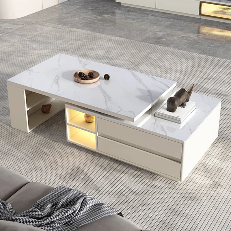 Drawers Luxury Coffee Table Living Room Adjustable Cheap Designer Coffee Table Modern Center Mesa Auxiliar Postmodern Furniture