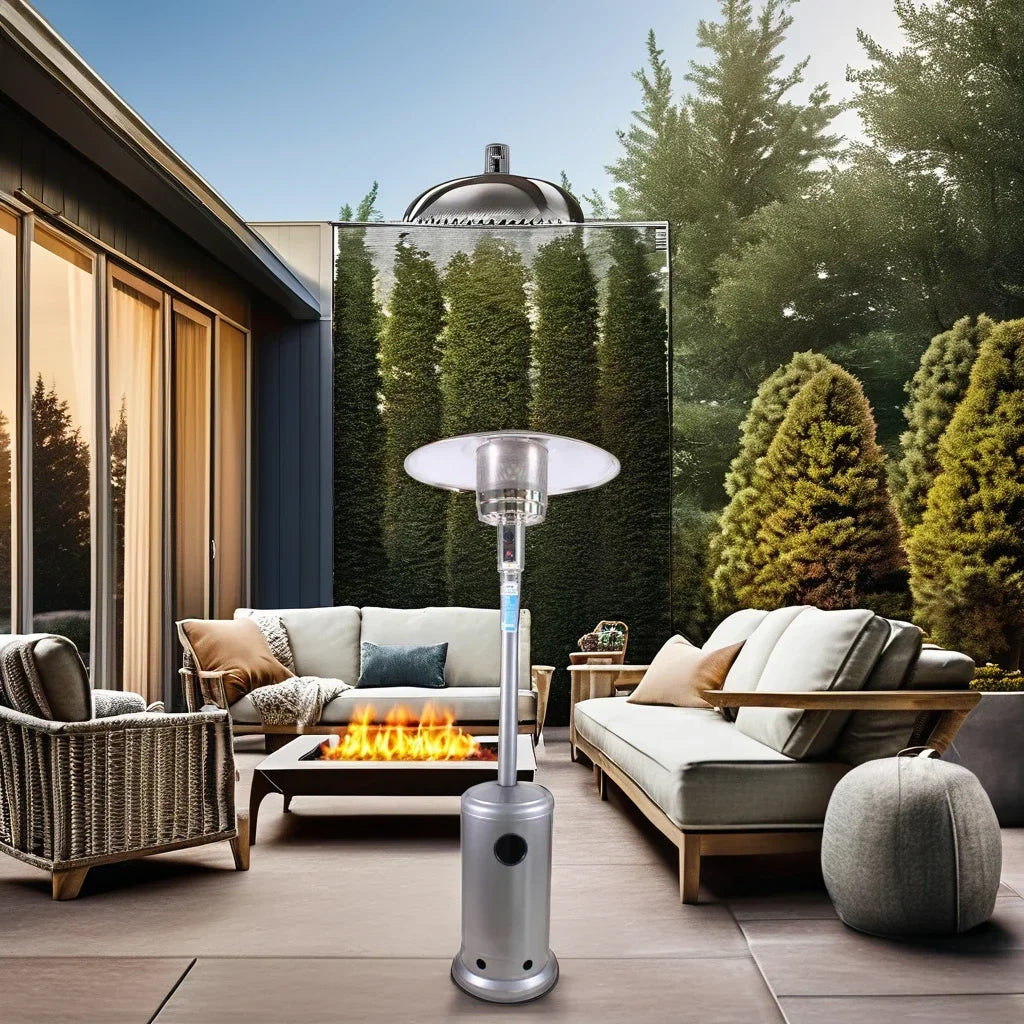 Outdoor Stainless Steel Mushroom Propane Heater Portable Home Courtyard Gas Patio Heaters for  or  Use