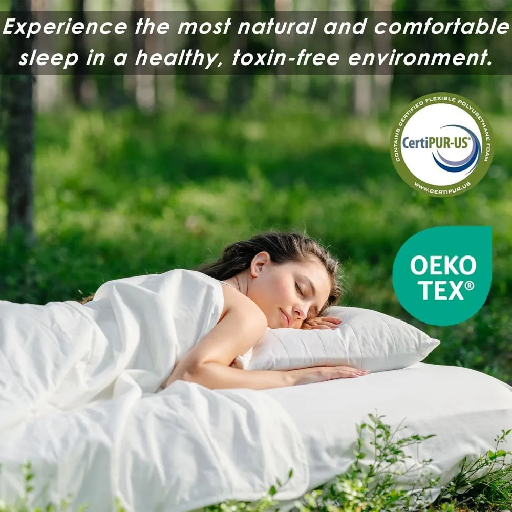 12 Inch Queen Hybrid Mattress with Memory Foam & Pocket Spring,CertiPUR-US Certified Convenient Mattress in a Box Fiberglass Fr