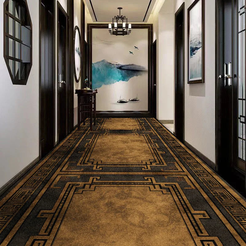 European Style Living Room Hall Carpets Luxury Long Corridor Rugs Non-slip Stairway Home Decor Mat Runner Customizable Aisle Rug