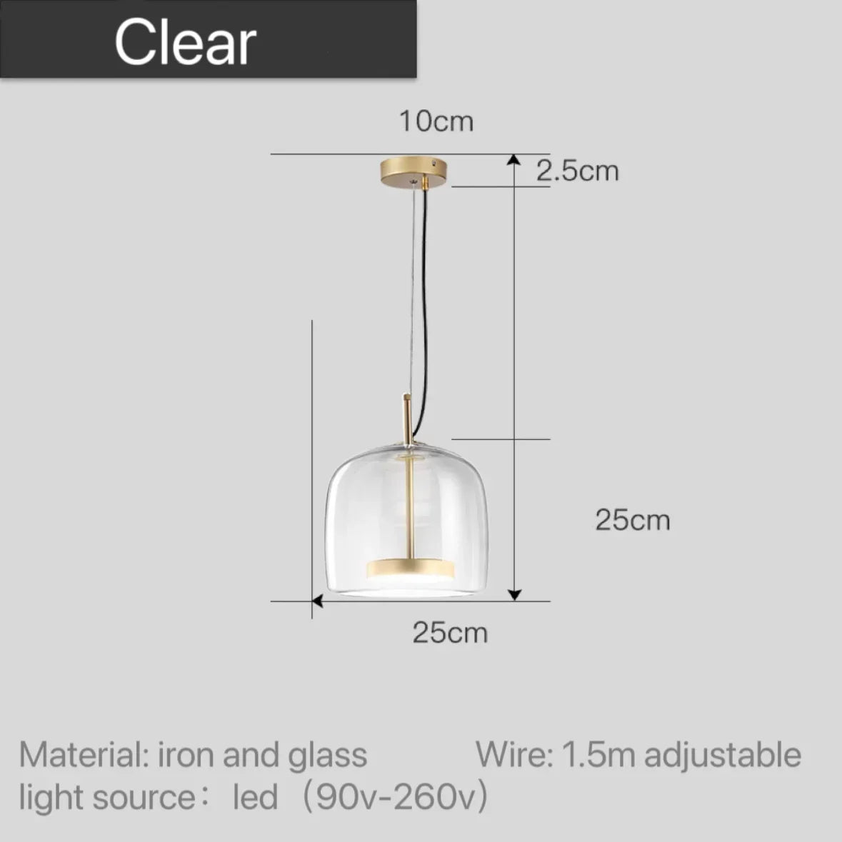 Nordic Modern Restaurant Personalized Glass Pendant Lamp Luxury Light Bedroom Bar Kitchen Lighting Hanging Led Fixture Indoor