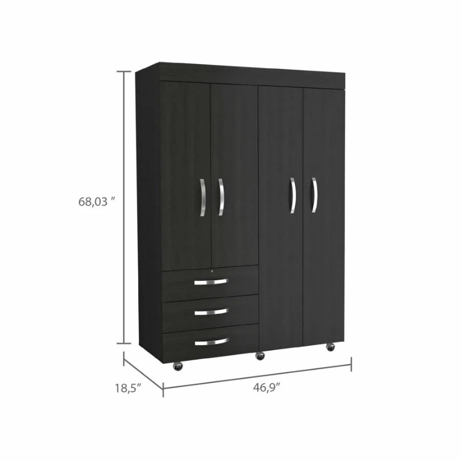 Isla Vista 3Drawer Armoire Black gue