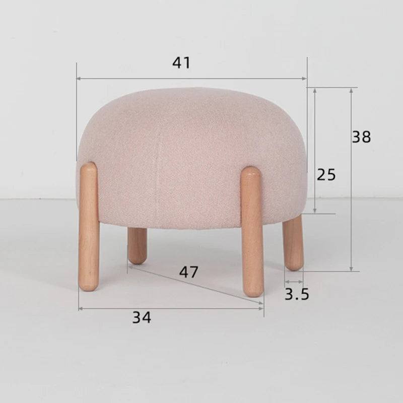 Nodic Ottomans Modern Minimalist Footrest Multifunctional Round Stool Removable Dressing Rooms Furniture Interior Decoration