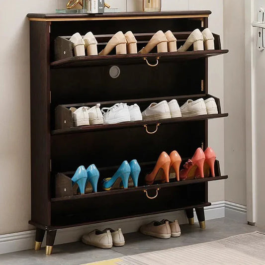 Entrance Hall Box Shoe Cabinet Organizer Storage Mobile Bedroom Shoe Shelf Slippers Vertical Wooden Zapatero Entrance Furniture