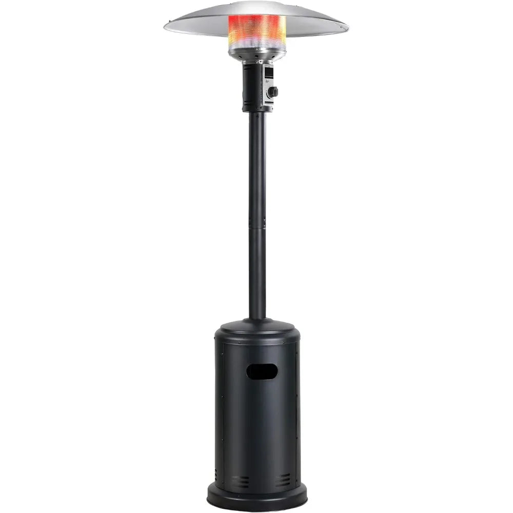 Patio Heater  Outdoors Gas Patio Heaters Tall Standing Patio Heater Commercial Outdoor Heater (Black)