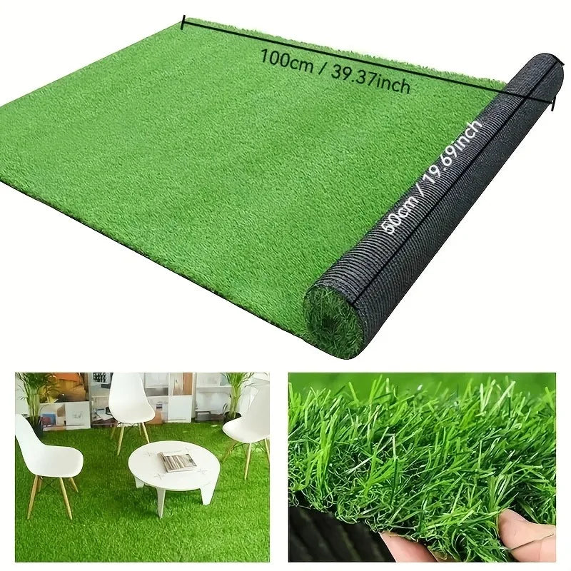 Outdoor Artificial Grass Rug Eco-Friendly PE Material Durable Anti-Slip for Garden Decoration Balcony Park Greening Landscaping