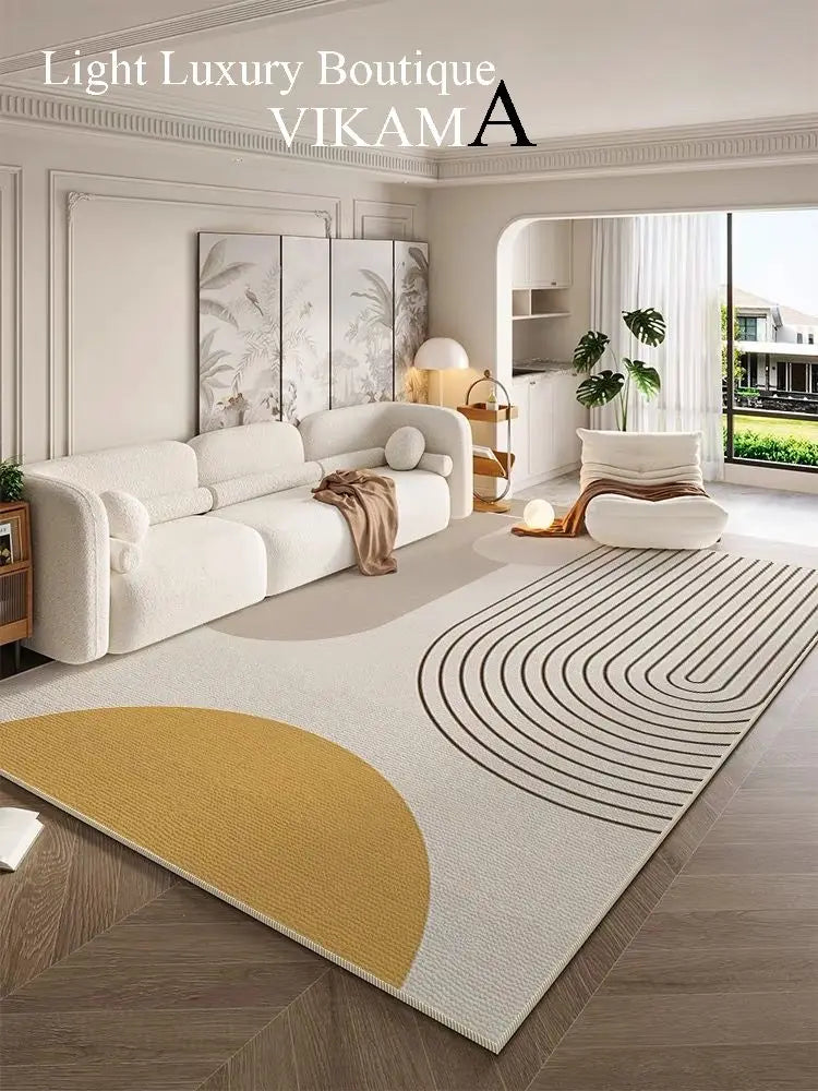 Modern Rug Living Room Carpet Light Luxury Premium Sofa Coffee Table Washable Erasable Household Floor Mats Simple Bedside Floor