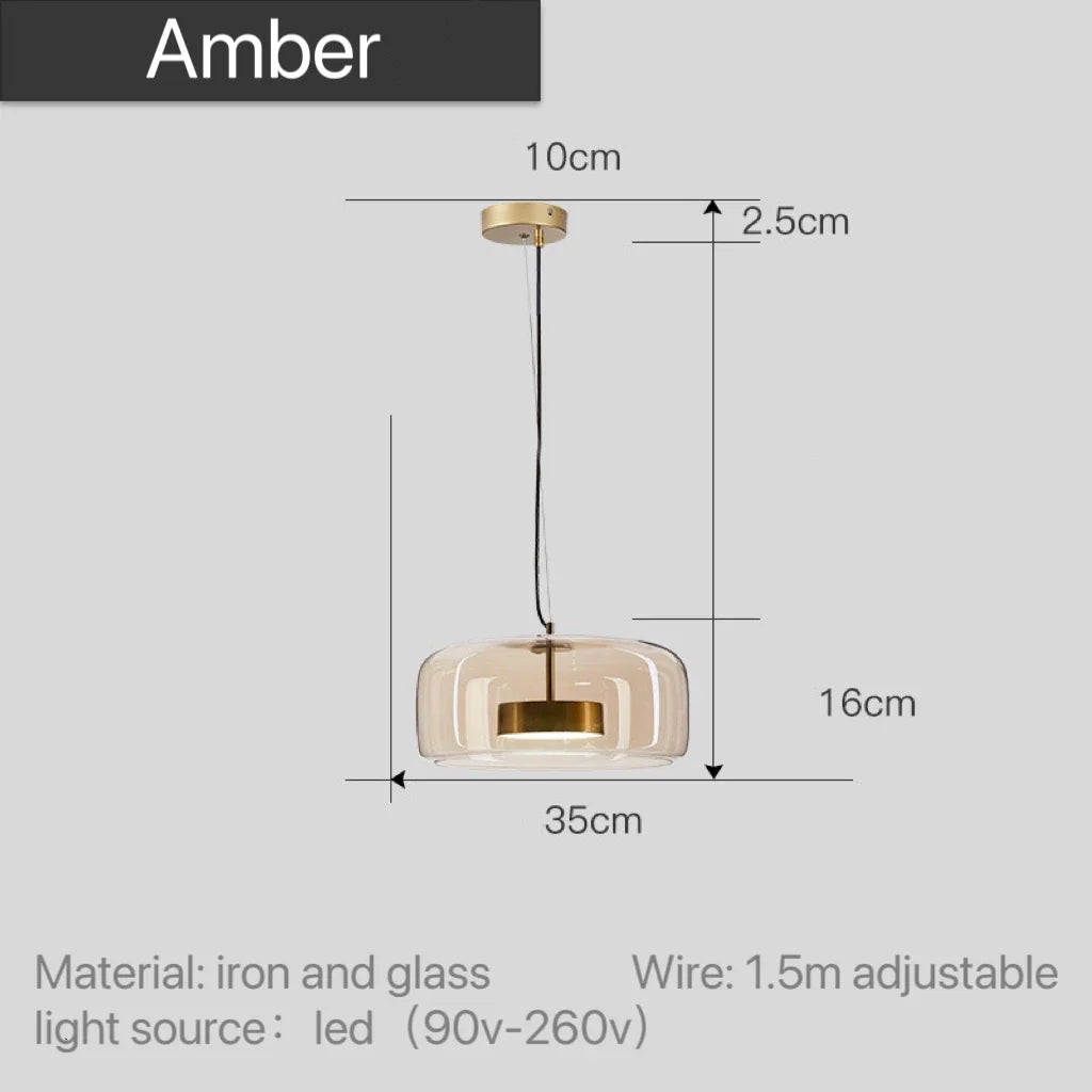 Nordic Modern Restaurant Personalized Glass Pendant Lamp Luxury Light Bedroom Bar Kitchen Lighting Hanging Led Fixture Indoor