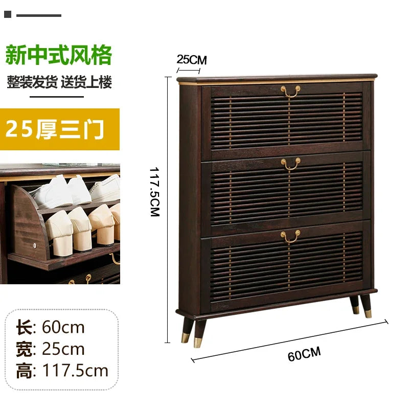 Entrance Hall Box Shoe Cabinet Organizer Storage Mobile Bedroom Shoe Shelf Slippers Vertical Wooden Zapatero Entrance Furniture