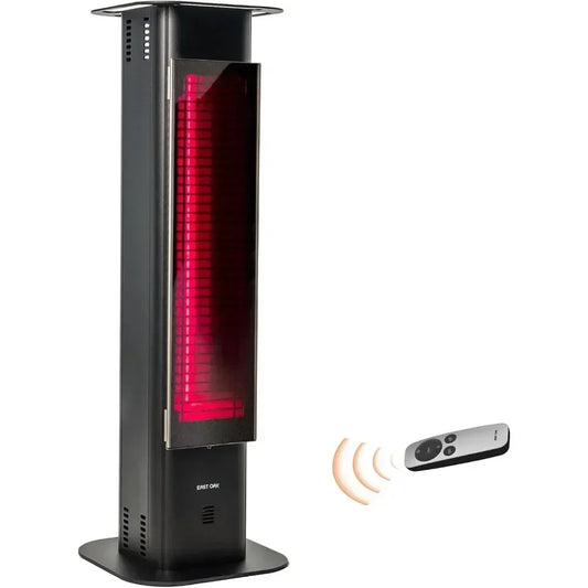Terrace Heater Electric Heating, 1500W Vertical Outdoor Heater, Equipped with Nanocrystalline Glass Ceramic, Fast Heating
