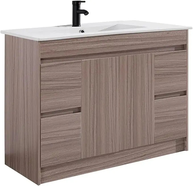 48 inch Bathroom Vanity with Sink Combo Set, Undermount Ceramic Sink w/Thicked Wood Cabinet, Soft Closing Cabinet Door
