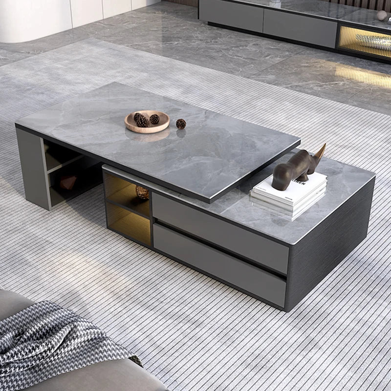 Drawers Luxury Coffee Table Living Room Adjustable Cheap Designer Coffee Table Modern Center Mesa Auxiliar Postmodern Furniture