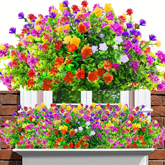 Artificial Plastic flowers Eucalyptus for Wedding outdoor arch Home Floral Arrangement Christmas Festival Decoration Fake Plants