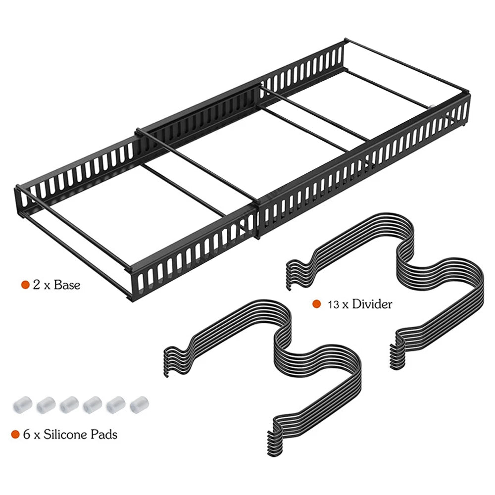 Adjustable Cookware Storage Rack Kitchen Accessories Pan Pot Storage Organizer Multi-Functional Dish Bowl Drying Shelf