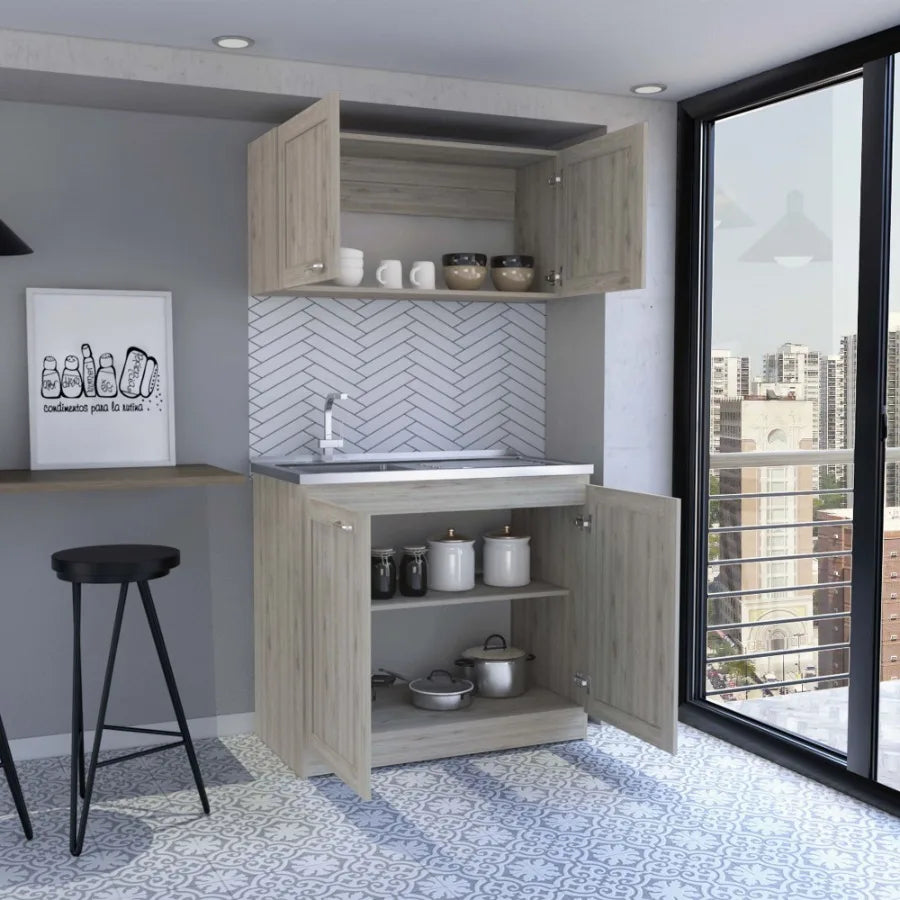 Cabinet Set Zeus Garage Light Gray