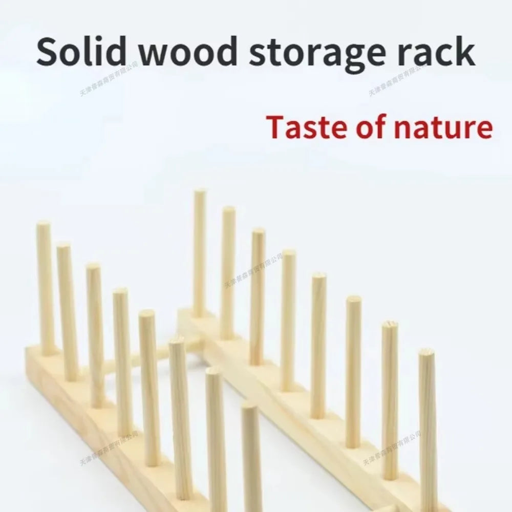 2025 DIY Locker Bamboo Drain Rack Wooden Plate Rack Dish Rack Kitchen Organizer for Plates/Cutting Boards/Plates/Cups/Pot Lid
