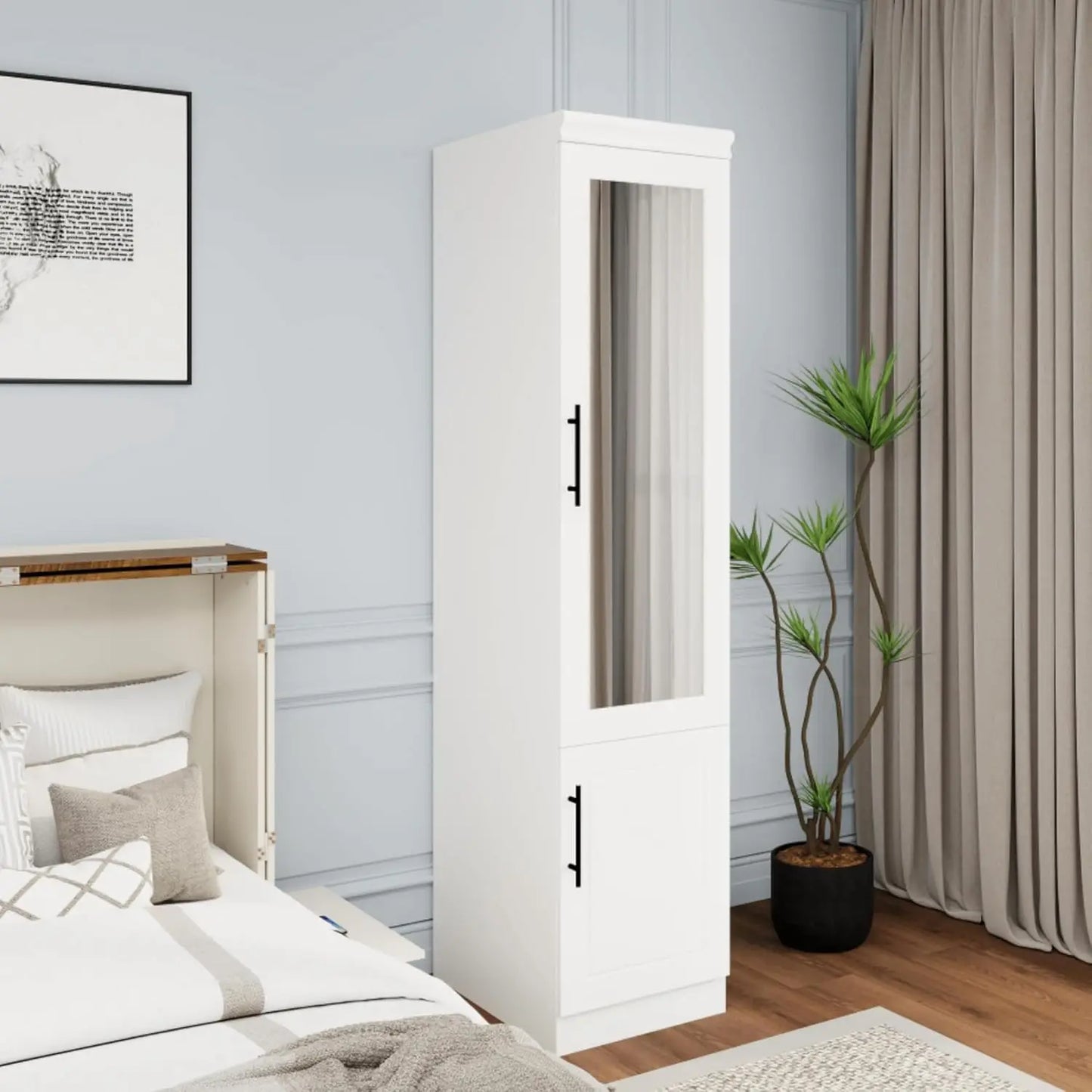 Wardrobe, Wardrobe Closet with Door, Armoire Wardrobe Closet with Mirror, Closets with Drawer for Bedroom, Armoire and Wardrobe