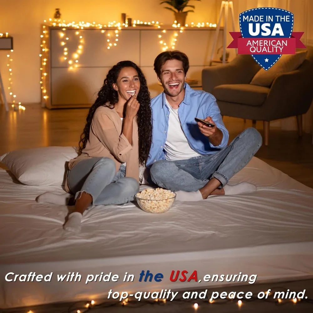 12 Inch Queen Hybrid Mattress with Memory Foam & Pocket Spring,CertiPUR-US Certified Convenient Mattress in a Box Fiberglass Fr